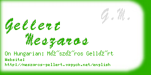 gellert meszaros business card